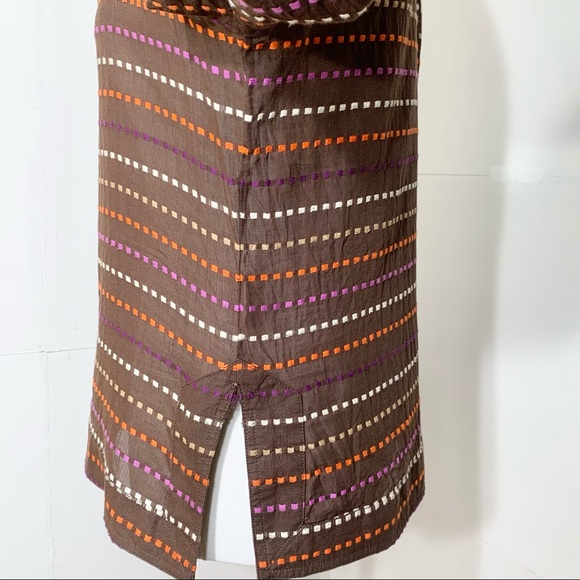 SOLD-Tory Burch Embroidered Pullover V Neck Boho Tunic - Picture 6 of 10